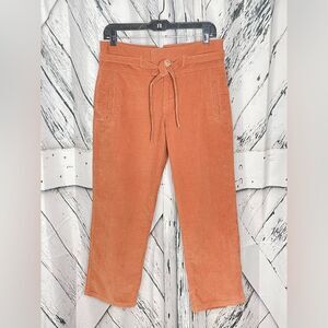 Sundance Emily Paper Bag Corduroy Pants Rust 8P NWOT